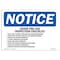 Signmission OSHA Notice Sign, 18" Height, Aluminum, NOTICE Crane Pre-Use Inspection Checklist Sign, Landscape OS-NS-A-1824-L-15380 - alternate 1